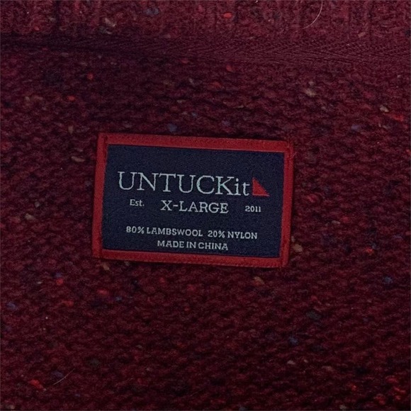UNTUCKit Red Dre Vangone Three Button Mock Neck Sweater - Picture 4 of 9